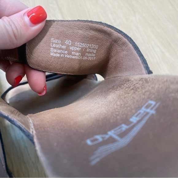 Dansko Vienna black leather sandals orthopedic - Picture 6 of 6